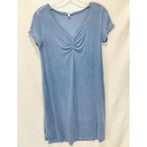 Distressed Blue T-shirt Dress.  Size M.